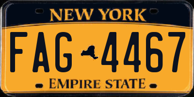 NY license plate FAG4467