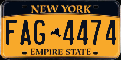 NY license plate FAG4474