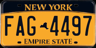 NY license plate FAG4497