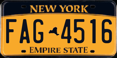 NY license plate FAG4516