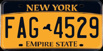 NY license plate FAG4529