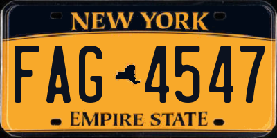 NY license plate FAG4547
