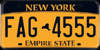 NY license plate FAG4555