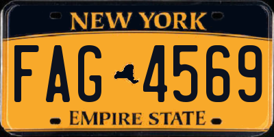 NY license plate FAG4569