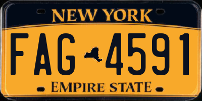 NY license plate FAG4591
