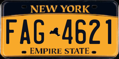 NY license plate FAG4621