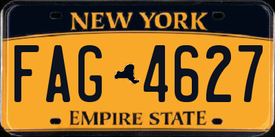 NY license plate FAG4627