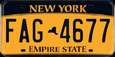 NY license plate FAG4677
