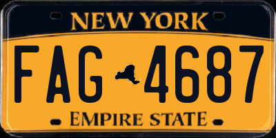NY license plate FAG4687