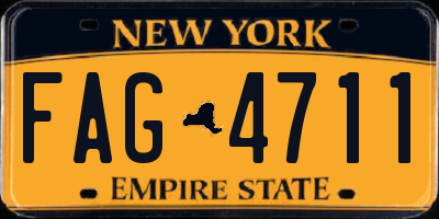 NY license plate FAG4711