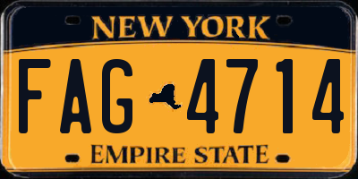 NY license plate FAG4714