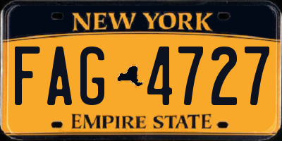 NY license plate FAG4727