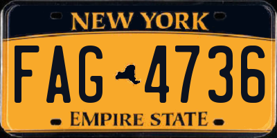 NY license plate FAG4736