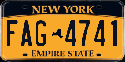 NY license plate FAG4741