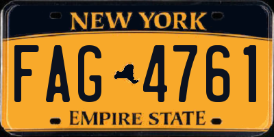NY license plate FAG4761