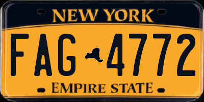 NY license plate FAG4772