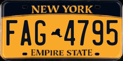 NY license plate FAG4795