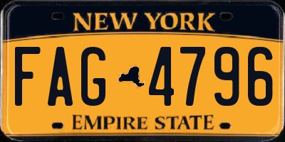 NY license plate FAG4796
