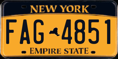 NY license plate FAG4851