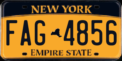 NY license plate FAG4856
