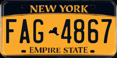 NY license plate FAG4867