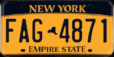 NY license plate FAG4871