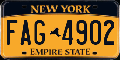 NY license plate FAG4902