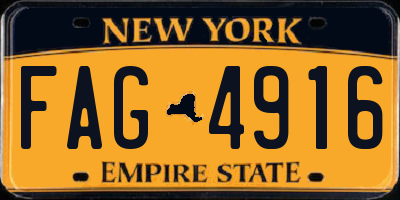 NY license plate FAG4916