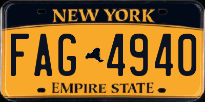NY license plate FAG4940