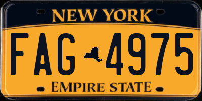 NY license plate FAG4975