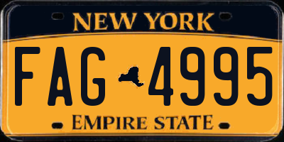 NY license plate FAG4995