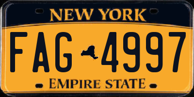 NY license plate FAG4997