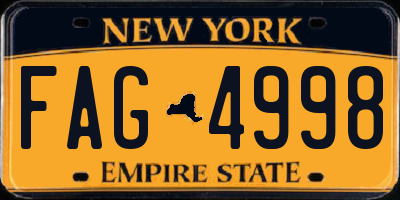 NY license plate FAG4998