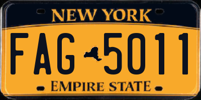 NY license plate FAG5011