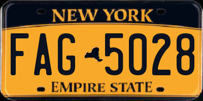 NY license plate FAG5028