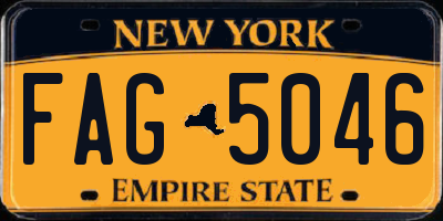 NY license plate FAG5046