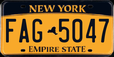 NY license plate FAG5047