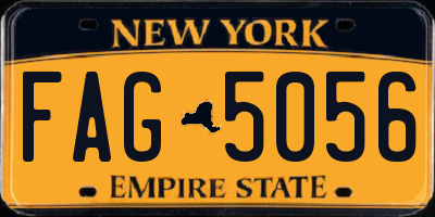 NY license plate FAG5056