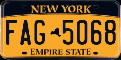 NY license plate FAG5068