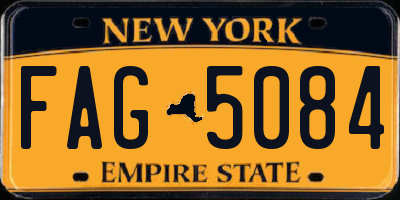 NY license plate FAG5084