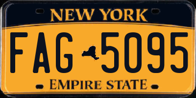 NY license plate FAG5095