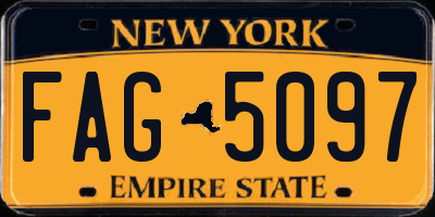 NY license plate FAG5097