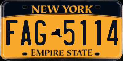 NY license plate FAG5114