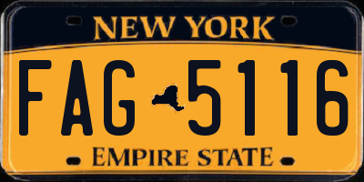 NY license plate FAG5116