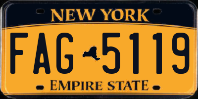 NY license plate FAG5119