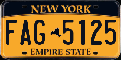 NY license plate FAG5125