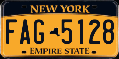 NY license plate FAG5128