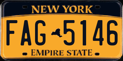 NY license plate FAG5146