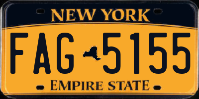 NY license plate FAG5155