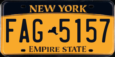NY license plate FAG5157